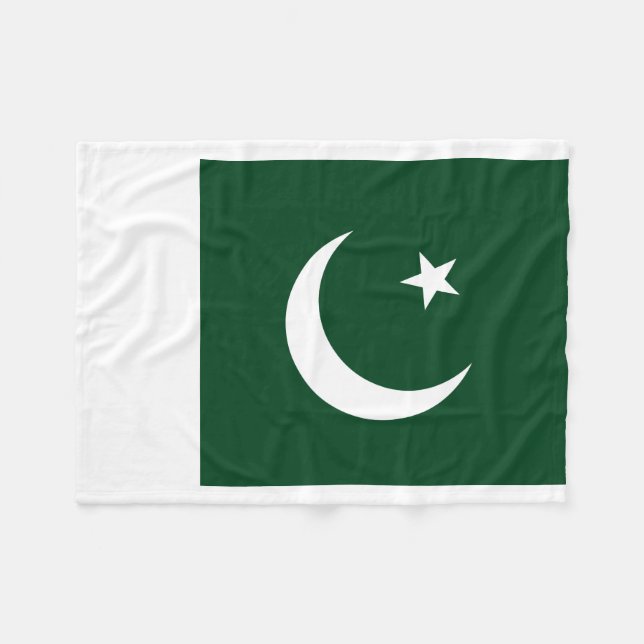Couverture Polaire Drapeau national du monde du Pakistan (Devant (Horizontal))
