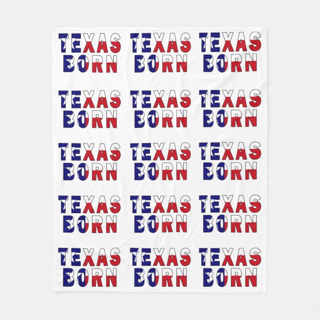 Couverture Polaire Drapeau né au Texas (Devant)