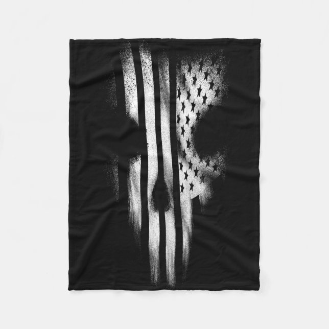 Couverture Polaire Drapeau noir (Devant)