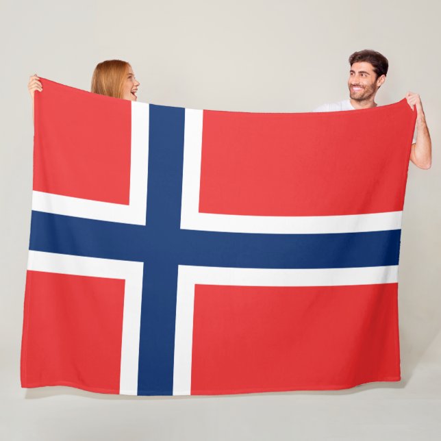 Couverture Polaire Drapeau norvégien (Norvège) (En situation)