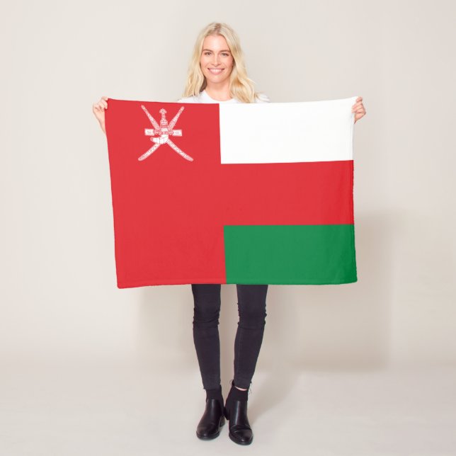 Couverture Polaire Drapeau Oman (En situation)