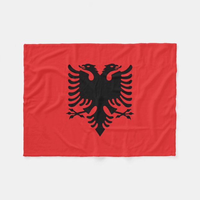 Couverture Polaire Drapeau patriotique albanais (Devant (Horizontal))