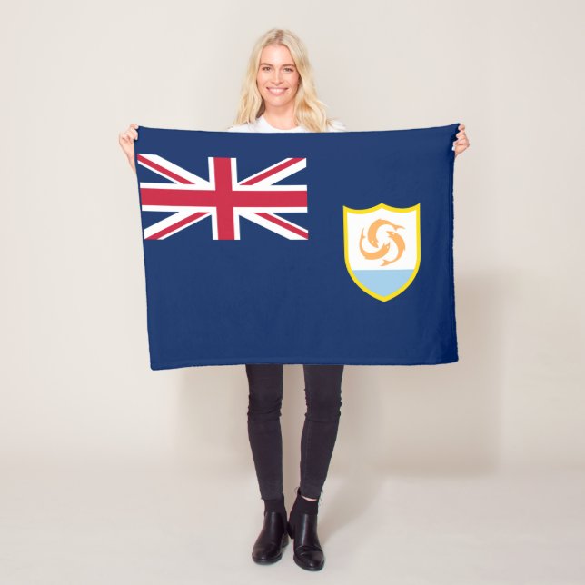 Couverture Polaire Drapeau patriotique d'Anguilla (En situation)