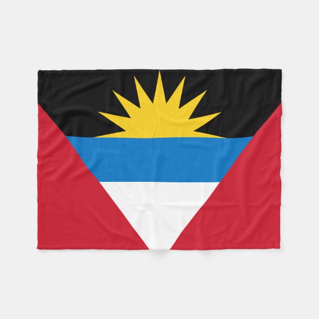 Couverture Polaire Drapeau patriotique d'Antigua-et-Barbuda (Devant (Horizontal))