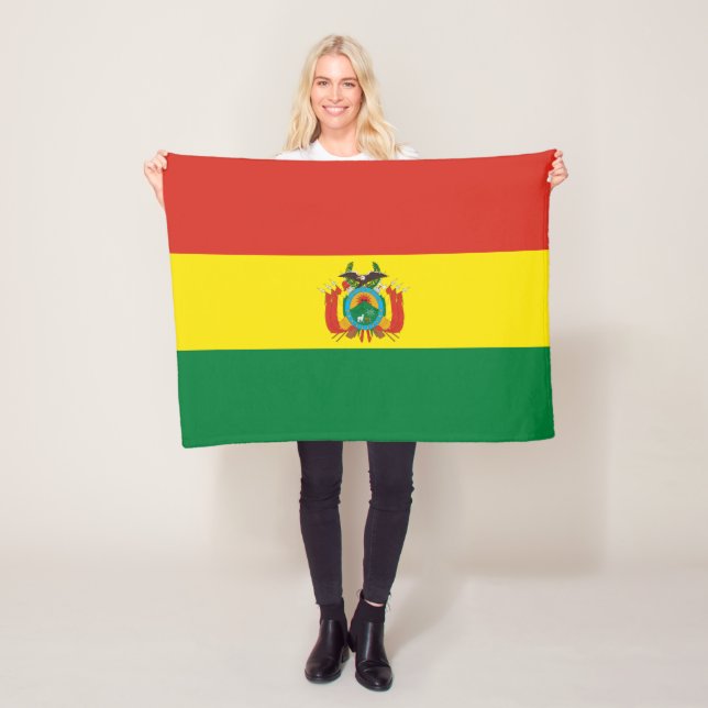 Couverture Polaire Drapeau patriotique de Bolivie (En situation)