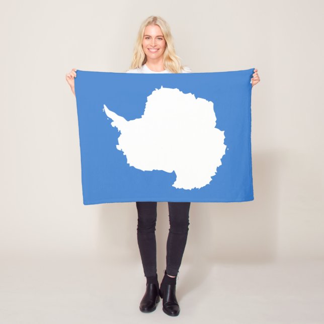 Couverture Polaire Drapeau patriotique de l'Antarctique (En situation)
