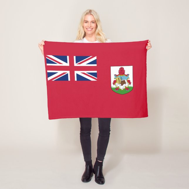 Couverture Polaire Drapeau patriotique des Bermudes (En situation)