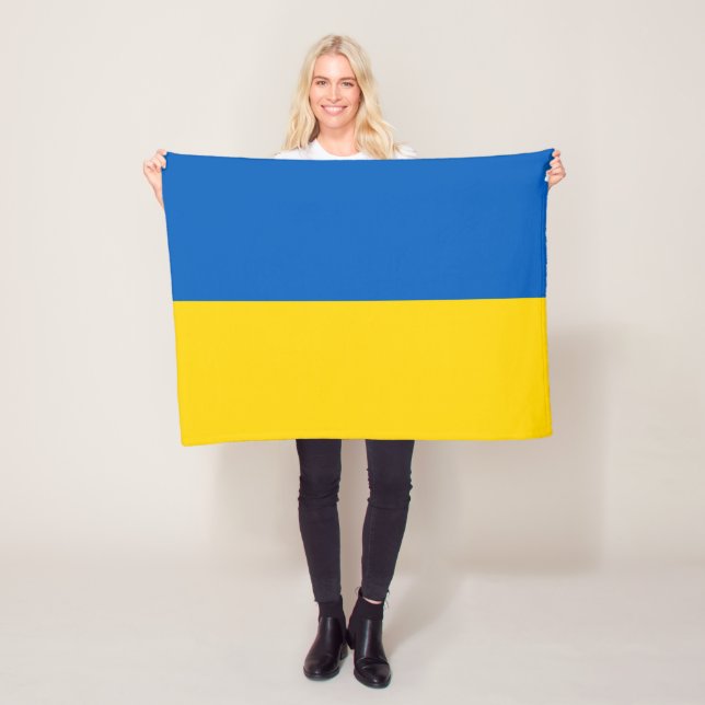 Couverture Polaire Drapeau patriotique ukrainien (En situation)