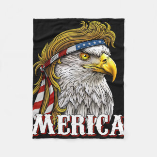 Couverture Polaire - Drapeau Patriotique Usa Aigle De Liberté - 4 Jui