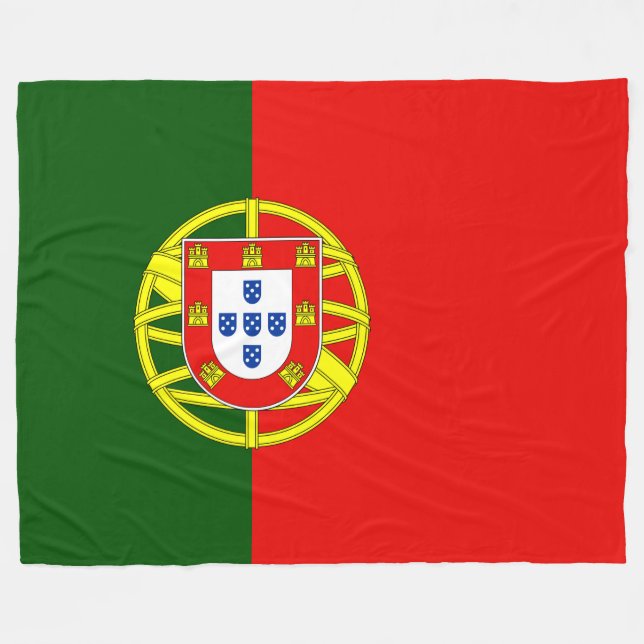 Couverture Polaire Drapeau portugais Bandeira De Portugal (Devant (Horizontal))