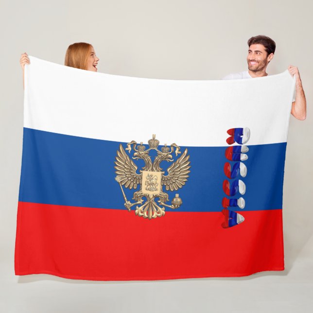 Couverture Polaire Drapeau russe (En situation)