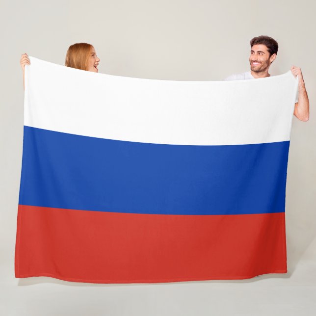Couverture Polaire Drapeau russe (Russie) (En situation)