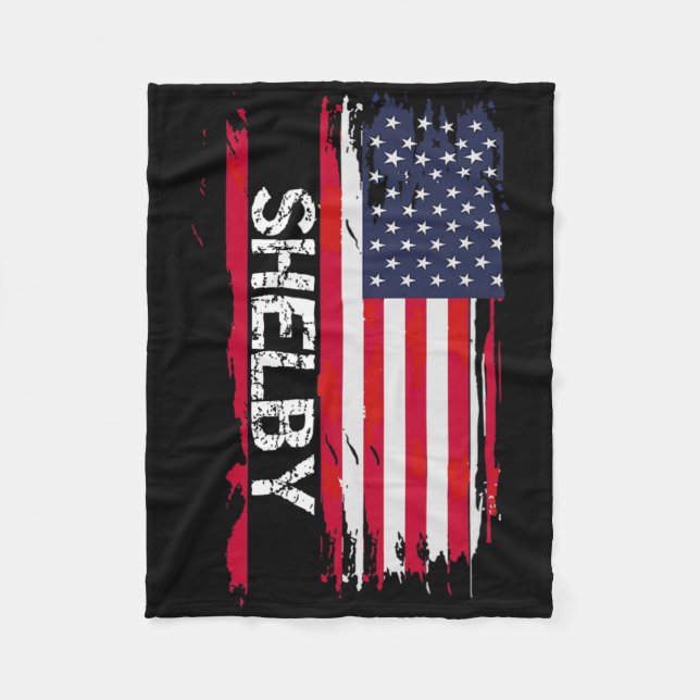 Couverture Polaire Drapeau Shelby Amérique  (Devant)