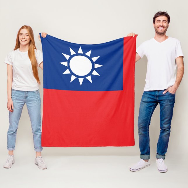 Couverture Polaire Drapeau taïwanais (En situation)