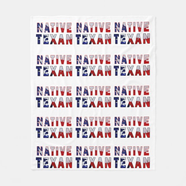 Couverture Polaire Drapeau texan natif (Devant)
