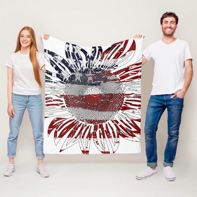 Couverture Polaire Drapeau tournesol  (En situation)