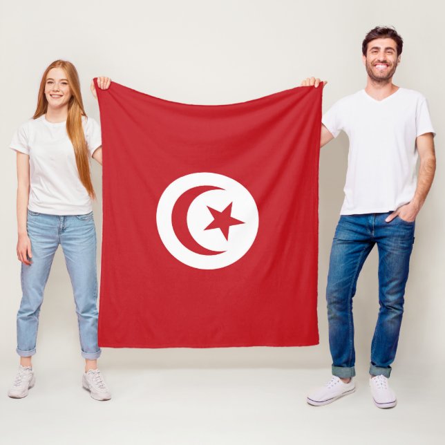 Couverture Polaire Drapeau tunisien (En situation)