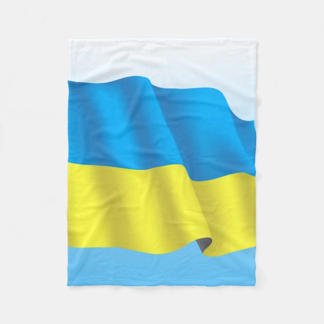Couverture Polaire Drapeau Ukraine (Devant)