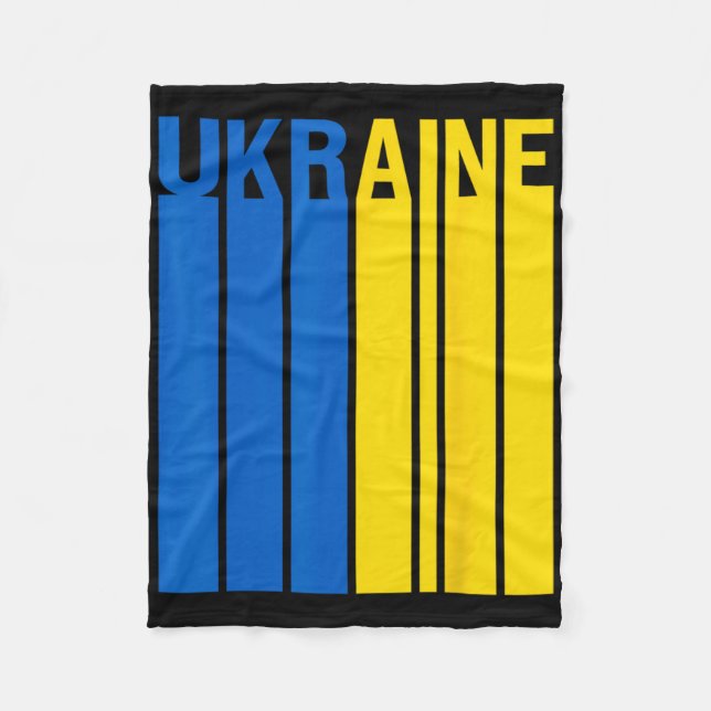 Couverture Polaire Drapeau Ukraine 3  (Devant)