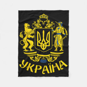 Couverture Polaire Drapeau ukrainien Symbole Tryzub Amour Soutien Ukr