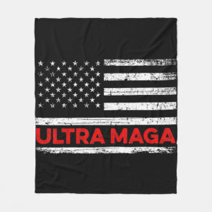 Couverture Polaire Drapeau Ultra Maga United State