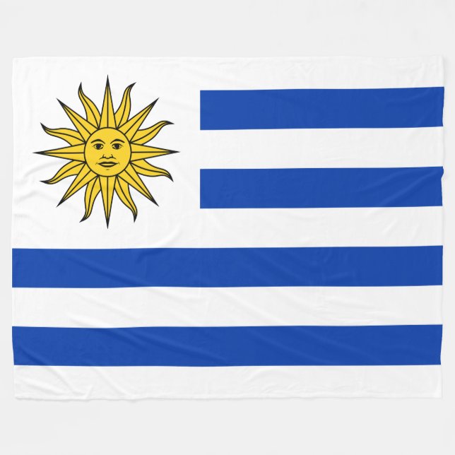 Couverture Polaire Drapeau uruguayen Banda Oriental (Devant (Horizontal))