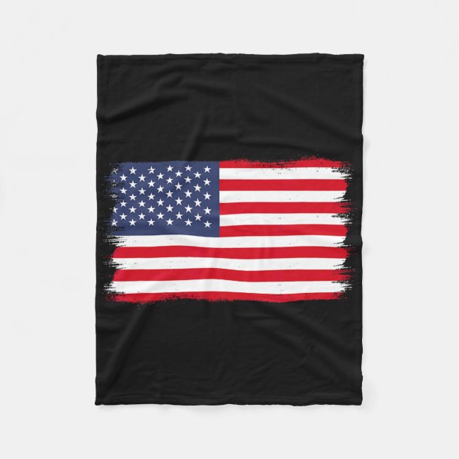 Couverture Polaire Drapeau Usa  (Devant)
