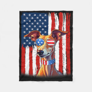 Couverture Polaire Drapeau Usa Amérique Italian Greyhound Chien 4 Jui