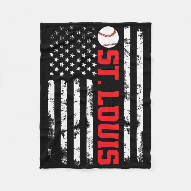 Couverture Polaire Drapeau Usa Baseball St. Louis  (Devant)