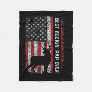Couverture Polaire Drapeau Usa Meilleur Buckin' Pap Jamais Deer Chass