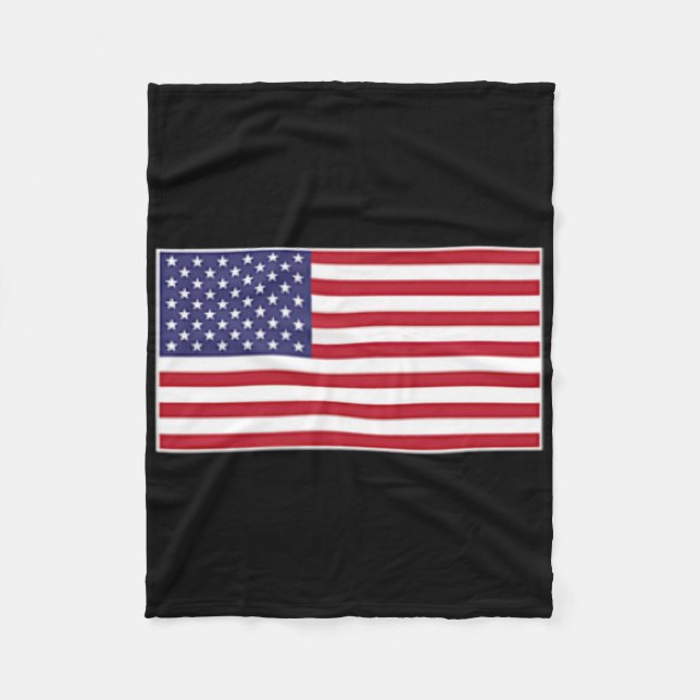 Couverture Polaire Drapeau Usa Patch Poitrine Star Spangled Banner Am (Devant)