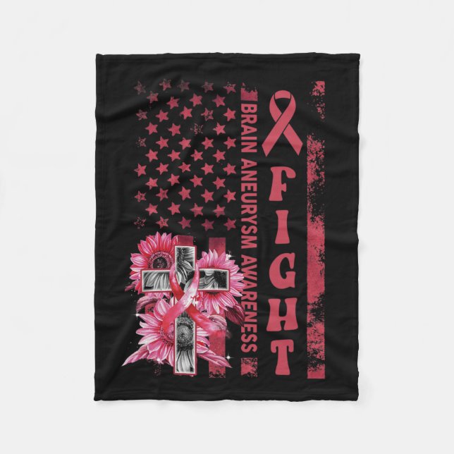 Couverture Polaire Drapeau Usa Tournesol Christian Bourgogne Cerveau  (Devant)