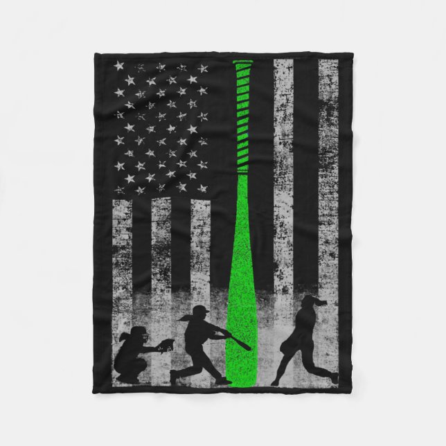Couverture Polaire Drapeau vert Softll Fastpitch - Joueur Softll sur  (Devant)