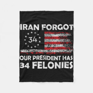 Couverture Polaire Drapeau vintage iran oublié le président a 34 crim