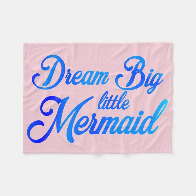 Couverture Polaire Dream Big Little Mermaid (Devant (Horizontal))
