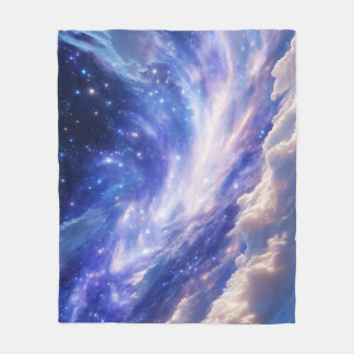 Couverture Polaire Dreamscape cosmique : Nebula scintillante et nuit 