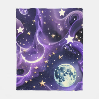 Couverture Polaire Dreamy Lavender Celestial Moon Blanket – Luxury Se