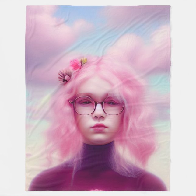 Couverture Polaire Dreamy Rose (Devant)