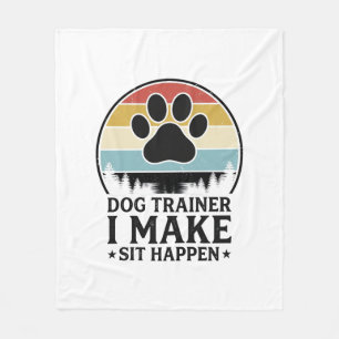 Couverture Polaire Dresseur de chiens, je fais asseoir, chemise vinta