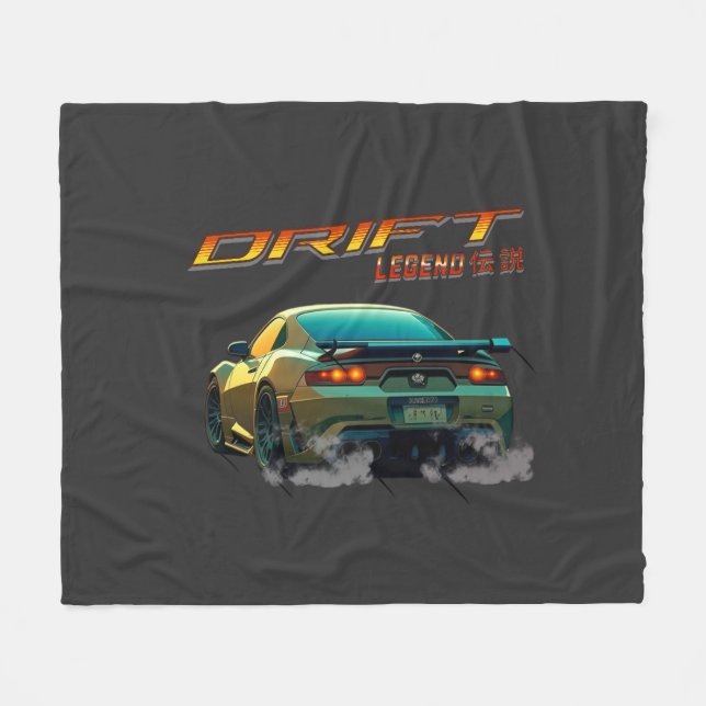 COUVERTURE POLAIRE DRIFT LEGEND SUPRA MK4 - STYLE ANIME (Devant (Horizontal))