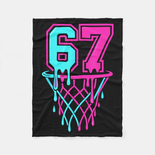 Couverture Polaire Drip 67 Basketball Six Seven Meme Game Day 6 7 Tee (Devant)