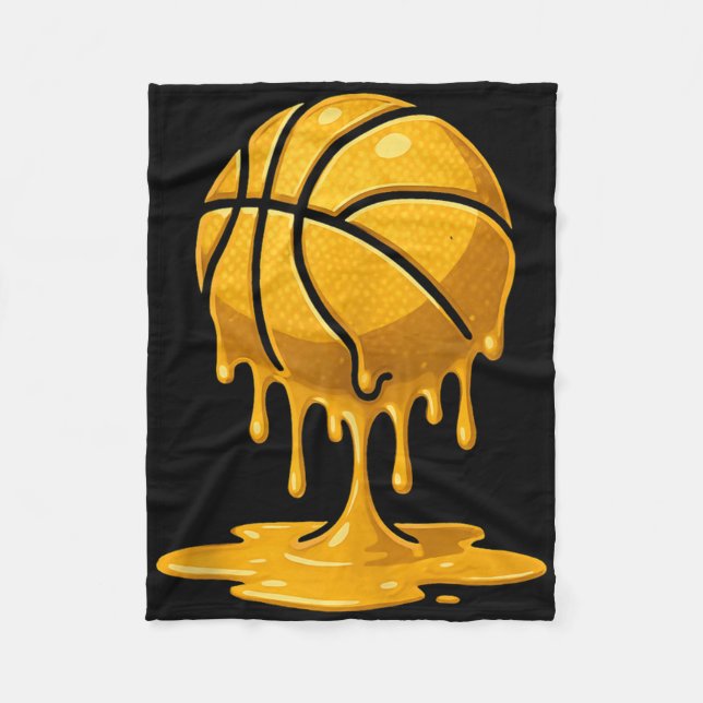Couverture Polaire Dripping Gold Basketball Lovers Drip Basketball Yo (Devant)