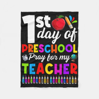 Couverture Polaire Drôle 1er jour d'école maternelle Priez pour mon i