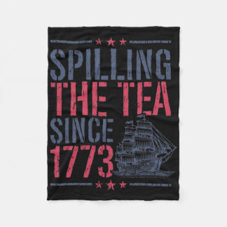 Couverture Polaire Drôle 4 juillet Déverser Le Thé Depuis 1773 Amer