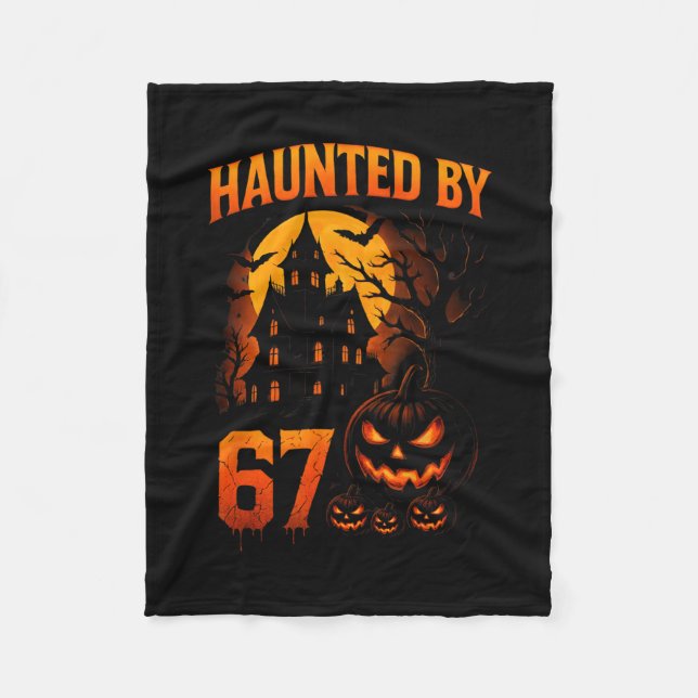 Couverture Polaire Drôle 67 Mème Halloween Hanté Effrayant Six Sept P (Devant)