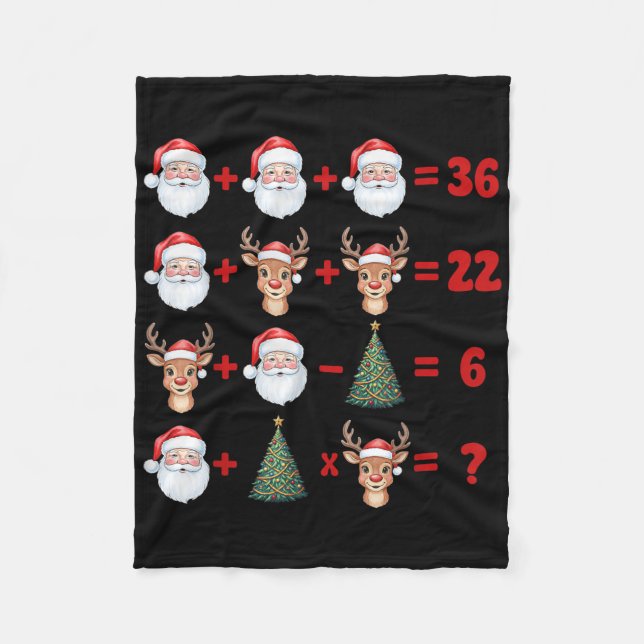Couverture Polaire Drôle 67 Meme Noël Prof de Maths Santa Six Sept (Devant)