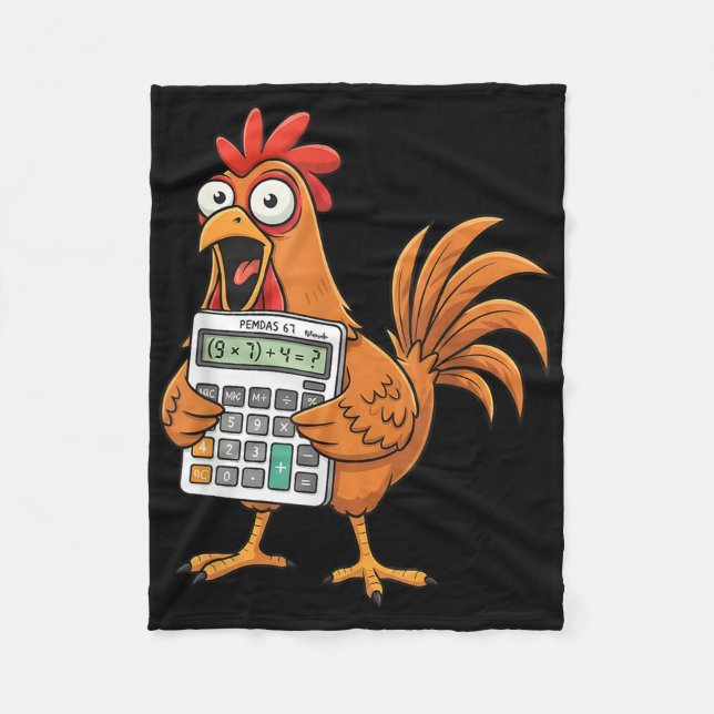 Couverture Polaire Drôle 67 Meme Pemdas Prof de Math Six Seven Poulet (Devant)