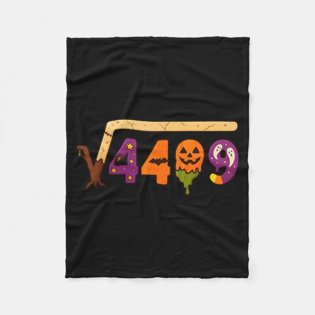 Couverture Polaire Drôle 67 Mème Prof de maths 6 7 Halloween Carré Ro (Devant)