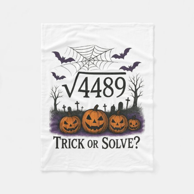 Couverture Polaire Drôle 67 Mème Prof de maths 6 7 Halloween Carré Ro (Devant)