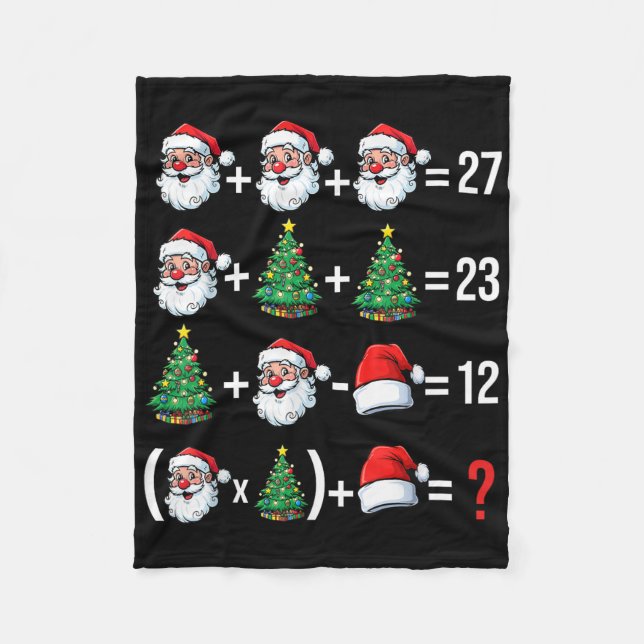 Couverture Polaire Drôle 67 Mème Santa Prof de Maths Noël Pyjama  (Devant)